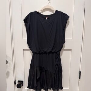 Free People Asymmetrical Black Dress